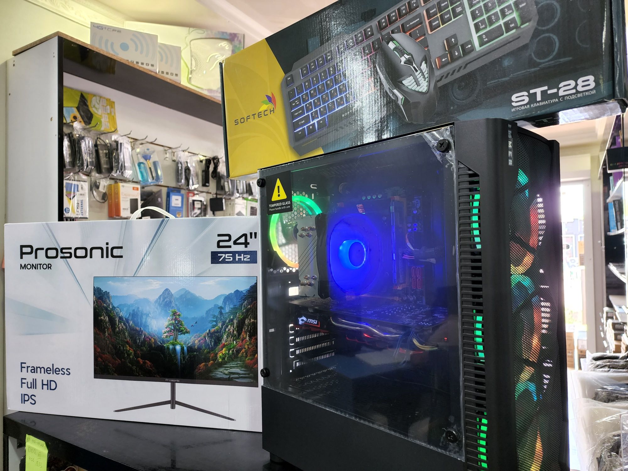 ДеШево! Игровой компьютер 10 ядер 20 поток (i7 7700k) с Монитором 27'