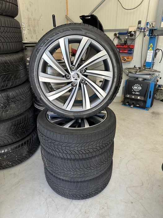 jante skoda octavia superb 5x112 anvelope 225 45 18 iarna