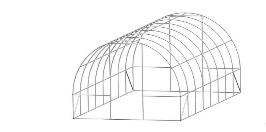 Solar de grădină 8x3x2.2m, polietilenă 240 g/m2 UV+, țeavă 26 * 1.2mm