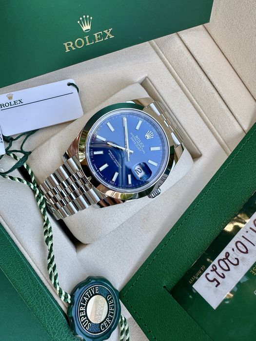 Rolex Datejust 41 Jubilee, Blue Dial. Nou 10/2025, factura, full set.