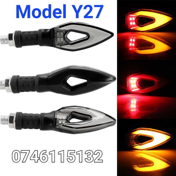 Semnalizare-Semnalizari LED-Cu Pozitie/Frana-Motocicleta Moto Atv- Y27