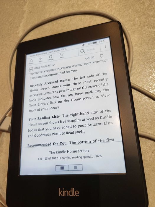 Kindle Paperwhite с подсветка , 6то поколение, 90лв. (крайна цена)