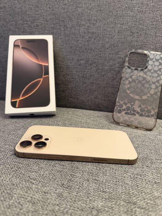 Telefon mobil Apple iPhone 16 Pro Max, 512GB, 5G, Desert Titanium