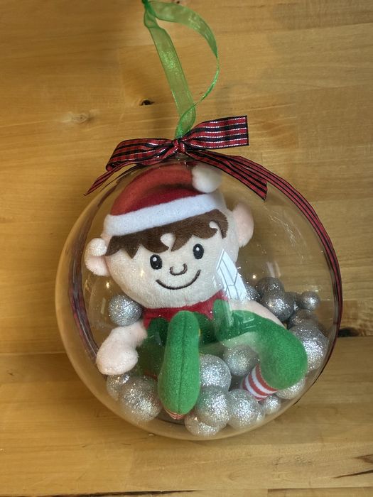 Персонализирани сърца с надпис / коледна топка с елф