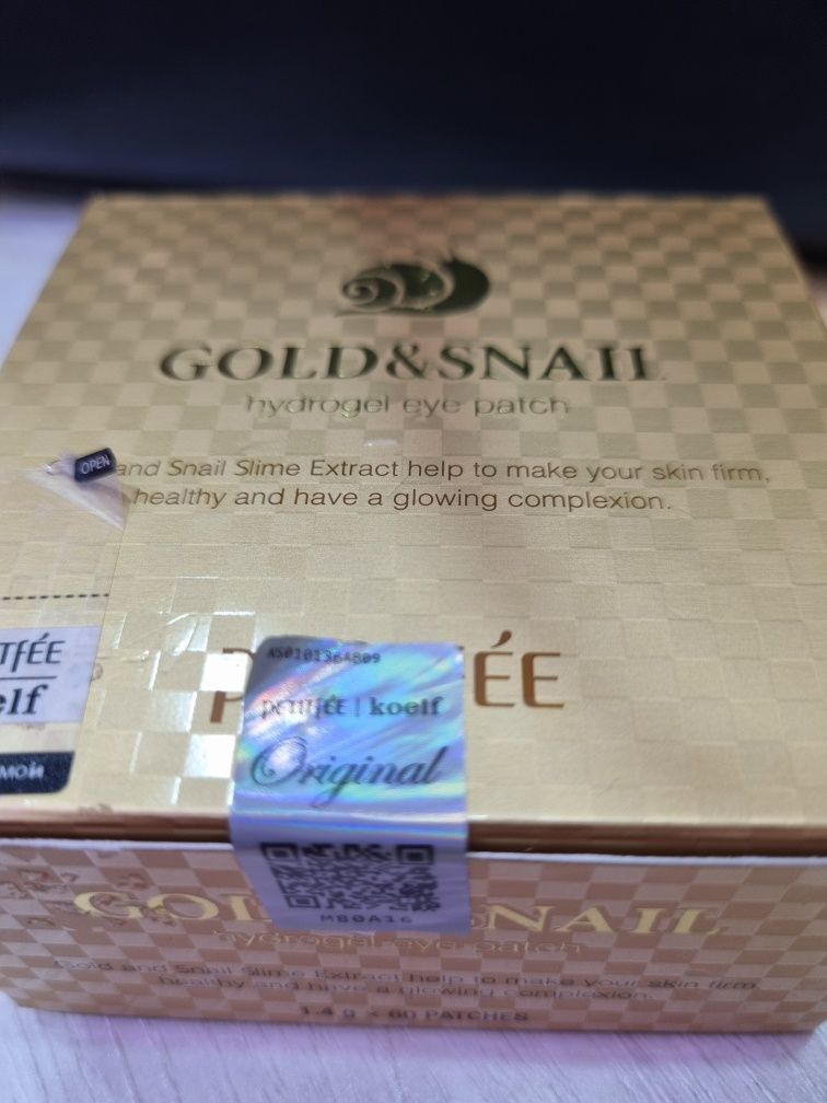 Gold Snail Gidrogel ko'z patchlari original