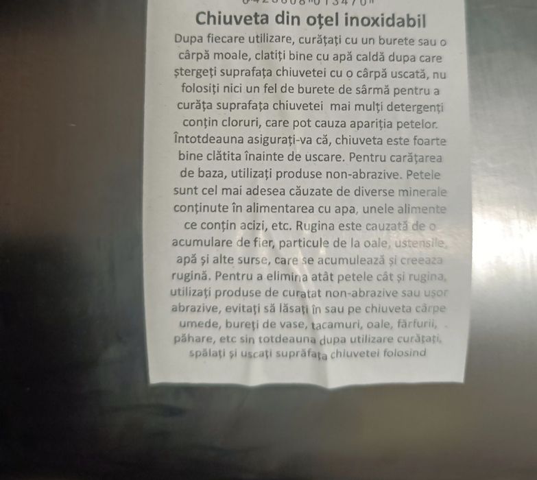 Chiuveta bucatarie inox satinat 80/50