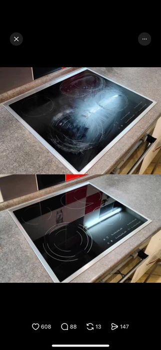 Чистка и полировка варочной поверхности