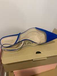 Обувки Mango , в цвят кралско синьо 38 номер