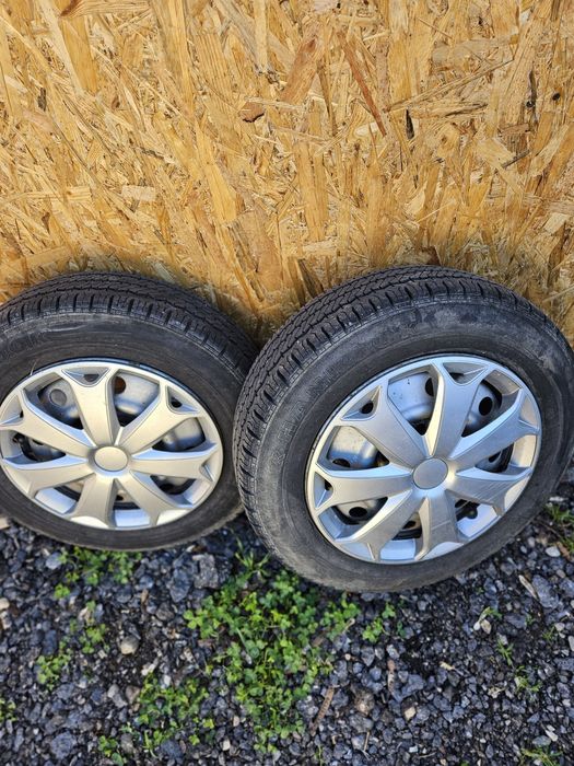 165/70/14c doua roti 5x110 remorca rulota jante echipate cu 165x70x14C