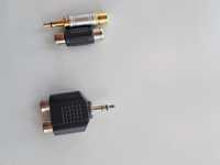 Adaptor jack la 2 rca, cabluri rca, jack, boxe