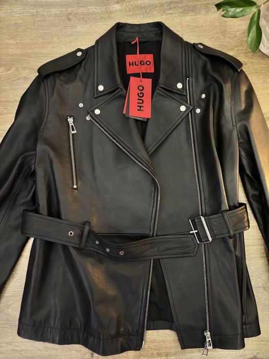 Geacă Piele Hugo Boss