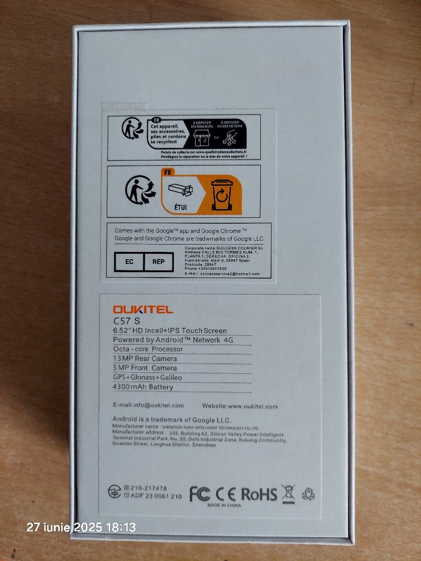 Telefon smart Oukitel  C 57 S