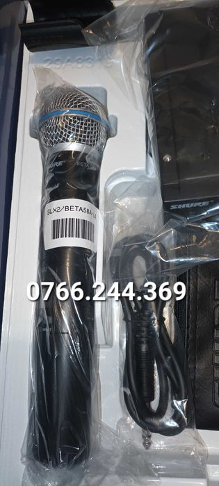 Microfon SHURE BETA 58 A wireless slx 2  slx 4 NOU SIGILAT Profesional