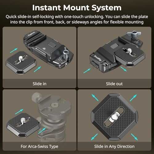 Нова SMALLRIG Стягаща Система за раница Камера с Плоча за Arca-Swiss