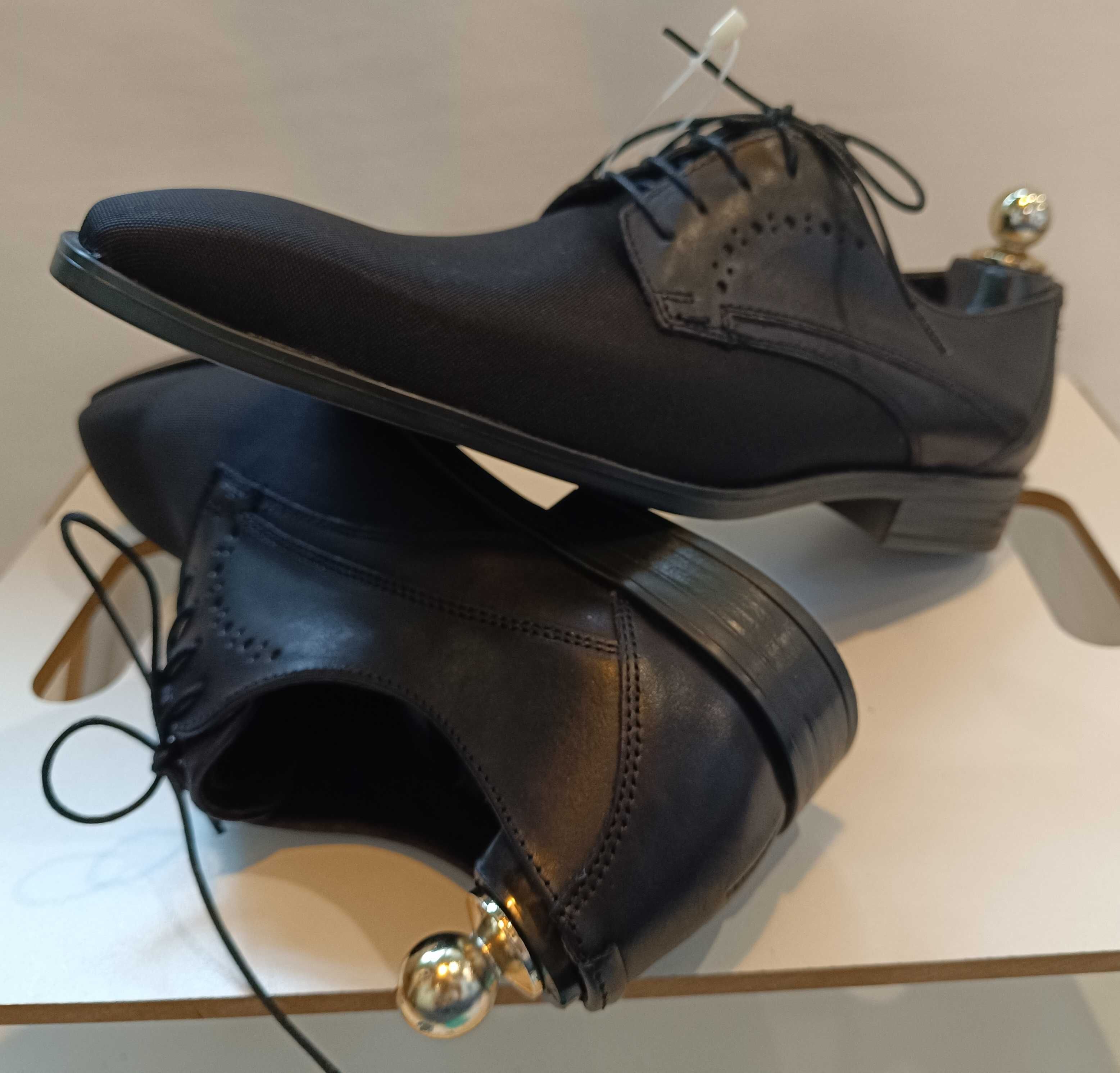 Pantofi derby 41 plain toe premium San Marina NOI piele naturala