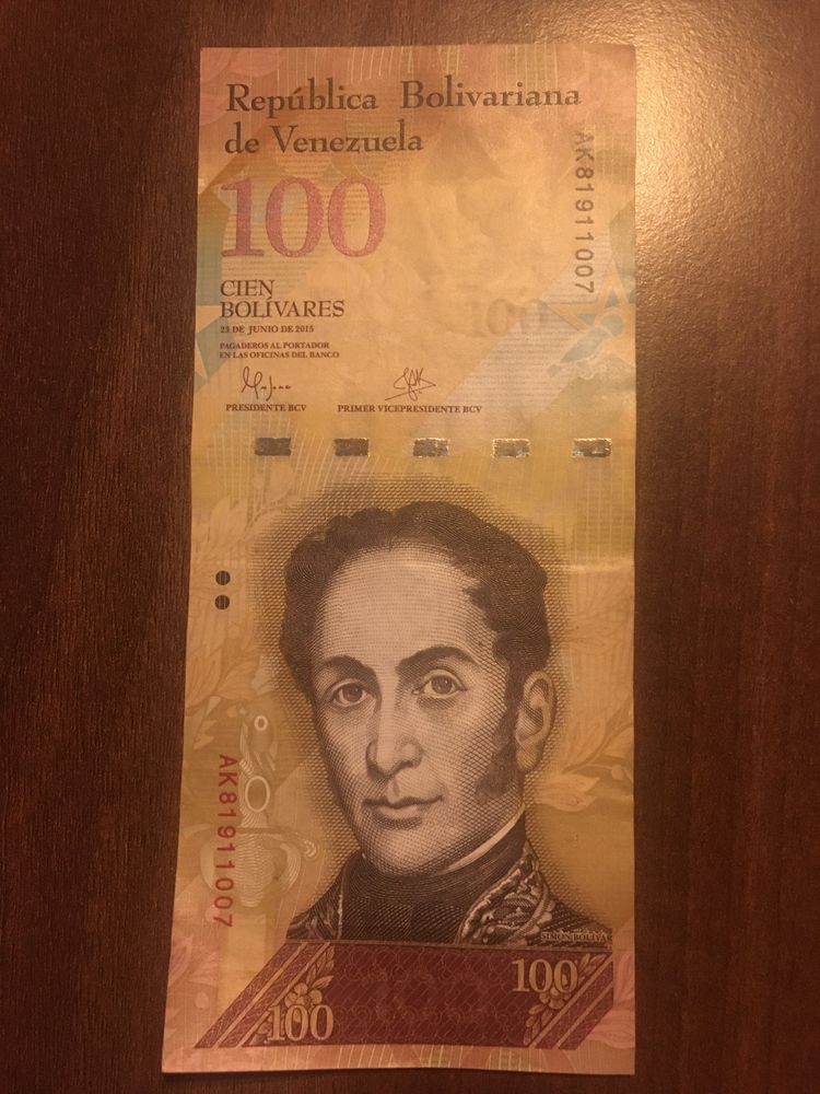 Vand Bancnote consecutive Venezuela