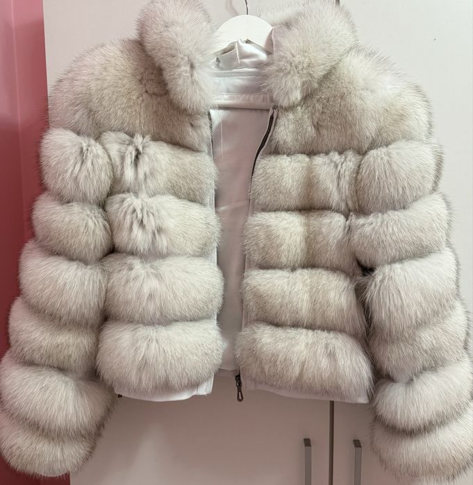 Палто-елек естествен косъм