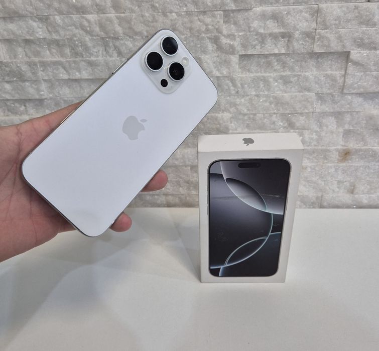 iPhone 16 Pro Max 256GB. White Titanium 98% Bateria