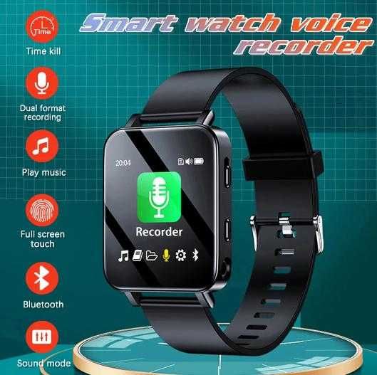 Смарт Часовник 8Ядра TouchScreen Диктофон Глас Активaция АудиоРекордер