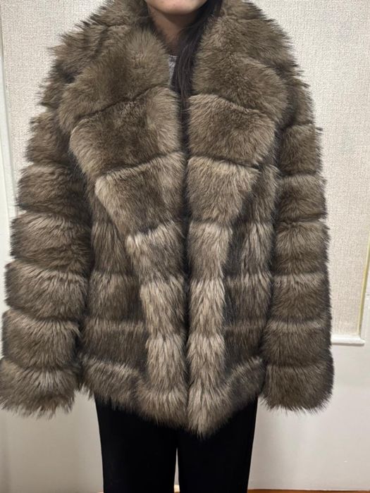 Белая пушистая шубка мутон 44,46,48 размер