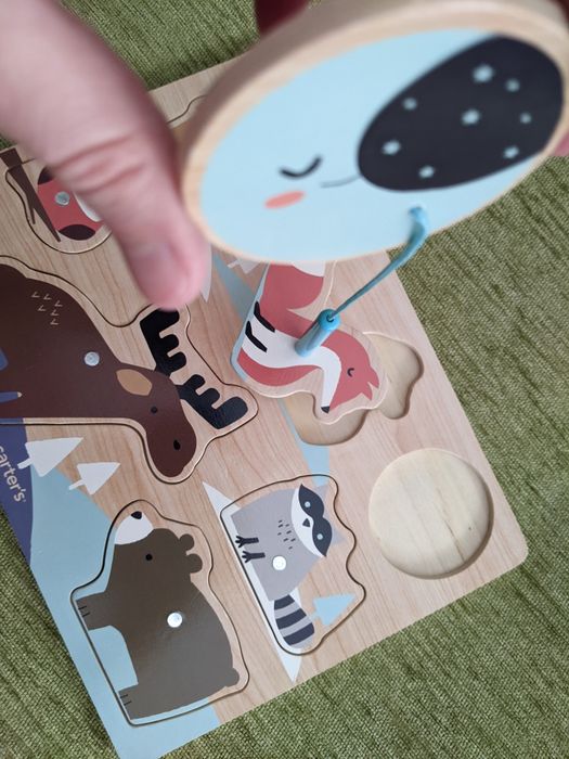 Дървен пъзел с магнитна въдичка, 12-24 м, САЩ