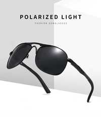 Ochelari de soare polarizați de lux pentru bărbați cu cadru metalic