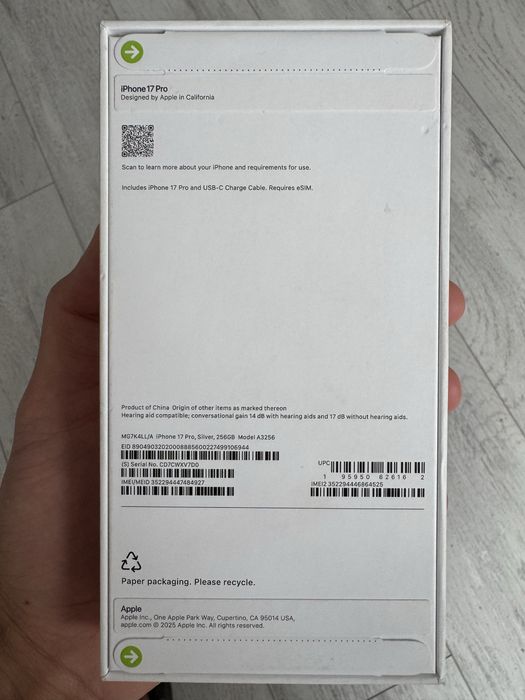 Iphone 17 pro 256gb