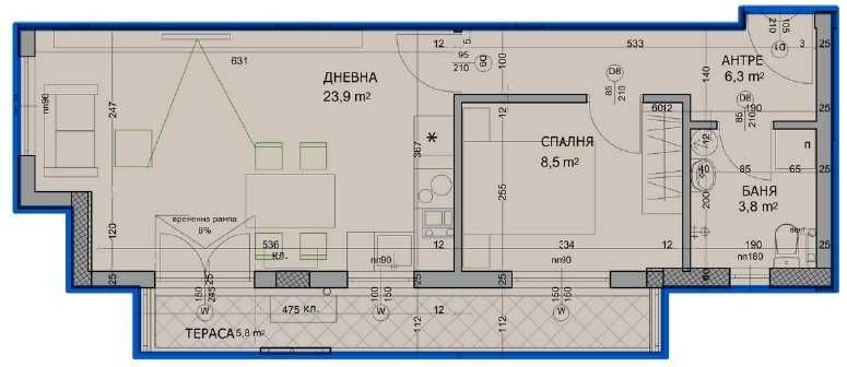 Продава се Двустаен апартамент в Пловдив, Христо Смирненски - 75 кв.м за 1800 €/кв.м - Снимка #1