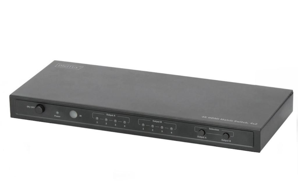 Switch MATRIX HDMI 4K 4X2 porturi cu Extractor audio si telecomanda