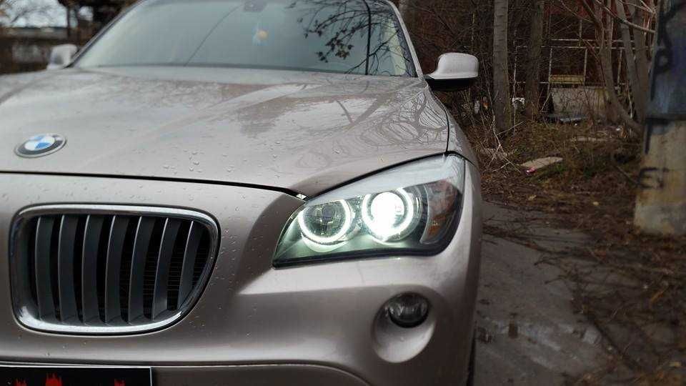 Lupe Bi Led+Angel eyes Led kit pt BMW E90/E87/X1/X3