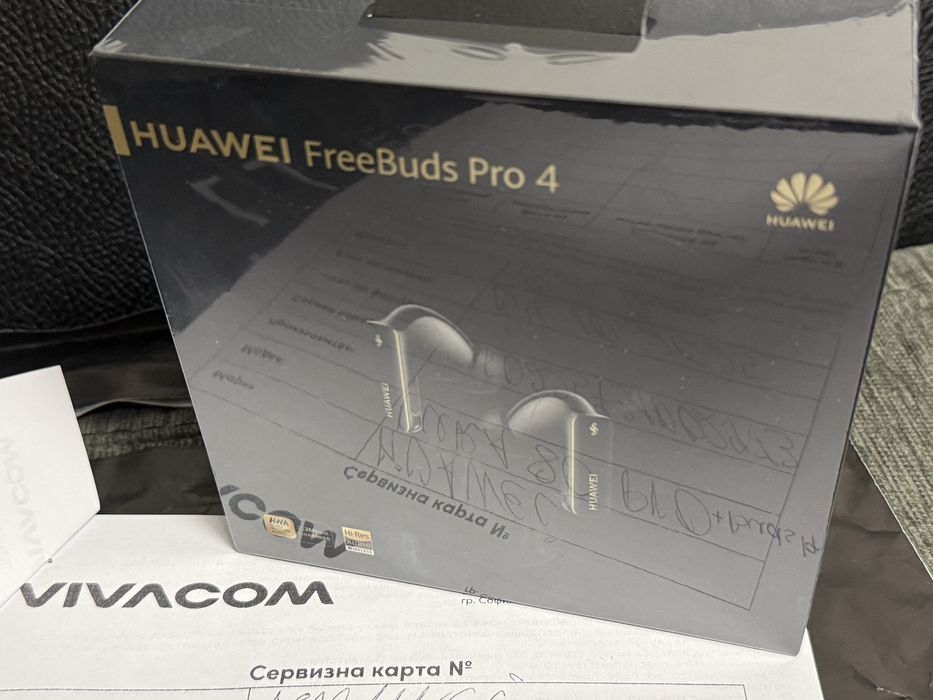 ***ЗАПЕЧАТАНИ Huawei FreeBuds  Pro 4 Vivacom Гаранция 2027 г. Black