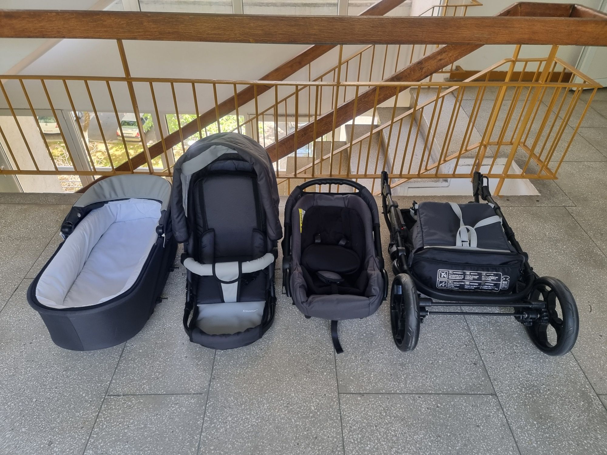 Cărucior Krausmann 3in1 cu garantie