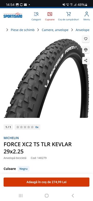 2 Cauciucuri MTB Michelin Force XC TL 29 x 2,25