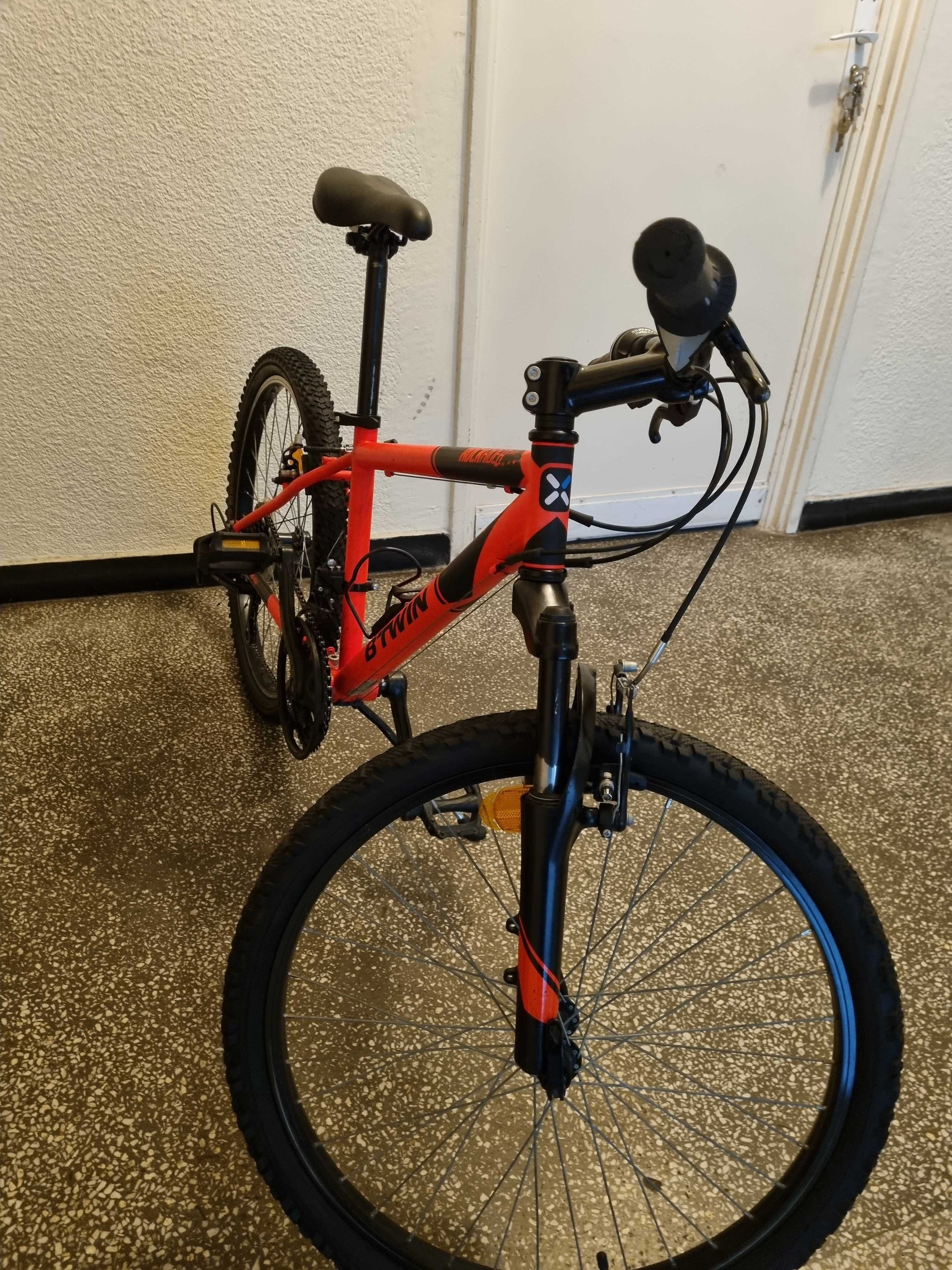 Bicicleta copii, roti 24, Rockrider 500, orange, copii 8-13 ani.