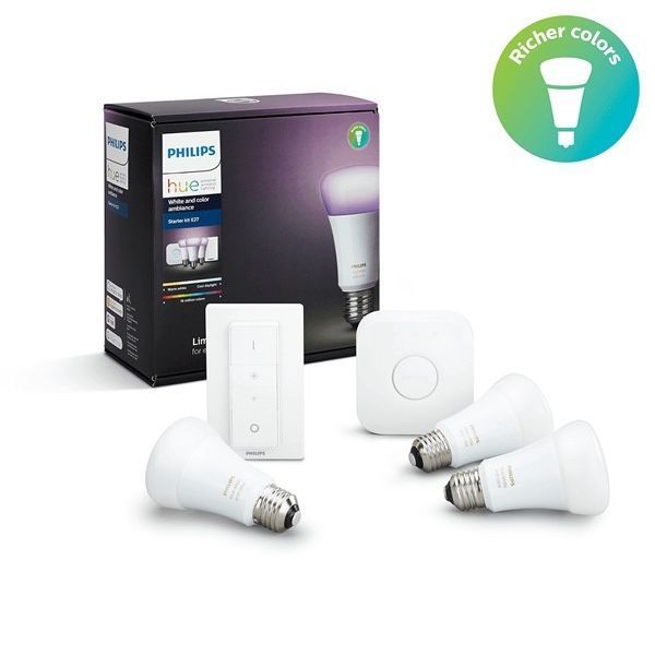Philips Hue Starter Kit E27 RGB + Hue Bridge + Telecomanda Nou sigilat