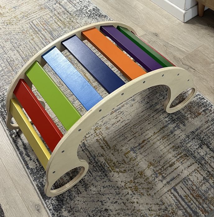 Balansoar din lemn Curcubeu Multifunctional Rainbow