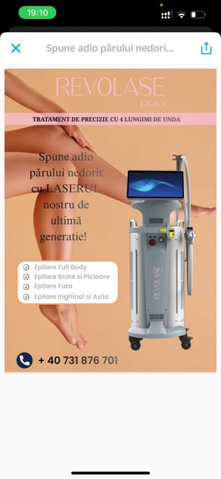 Epilare definitiva cu 4 lungimi de undă, cu ceara și tratamente