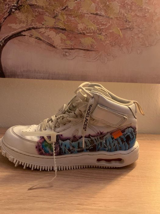Nike Air Force 1 Mid Off White Graffiti White