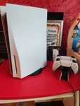 Playstation 5 Disk Edition +док станция+2 пада+SSD+5 игри