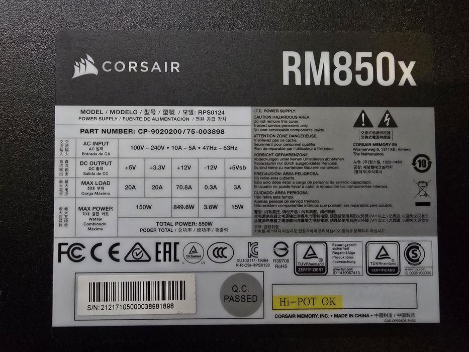 Sursa 850 rmx corsair