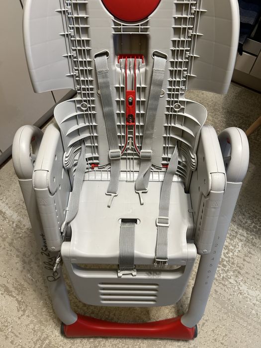 Scaun de masa Chicco Polly 2 Start, 0 luni +, 4 roti, Elefant