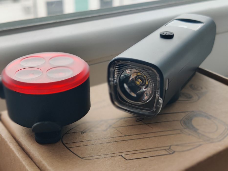 Set far led, lumini  fata / spate bicicleta cu încărcare usb