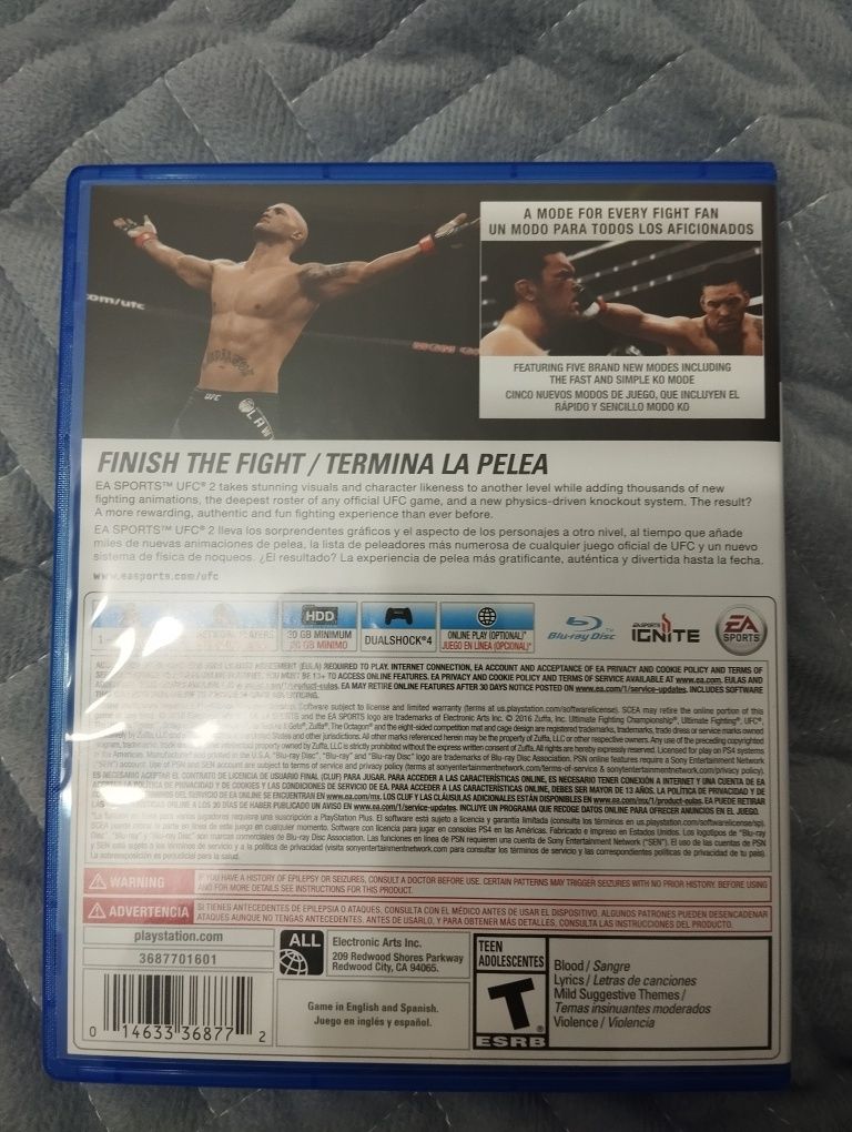 UFC 2 на ps4 новый диск