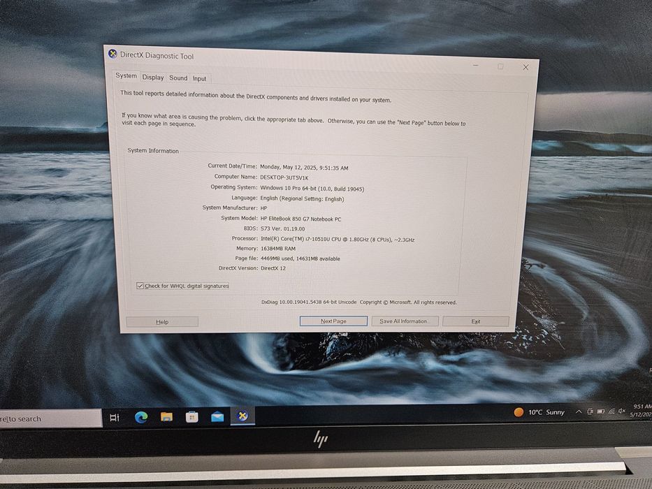 Laptop hp elitebook g7 i7