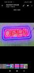 Tablichka neoniviy neon reklama Open Открыто (наружная реклама)