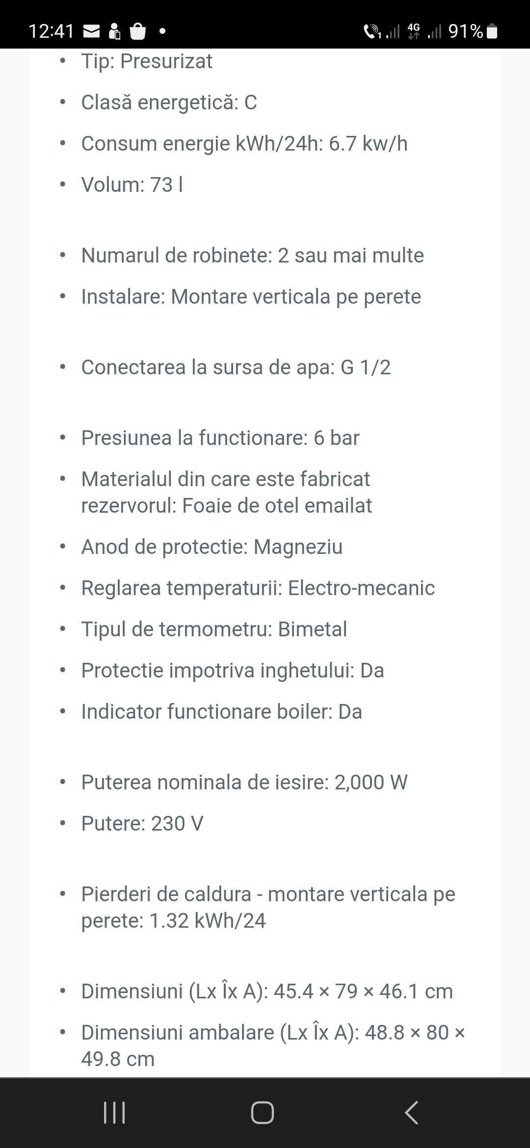 Boiler Gorenje 80 litri