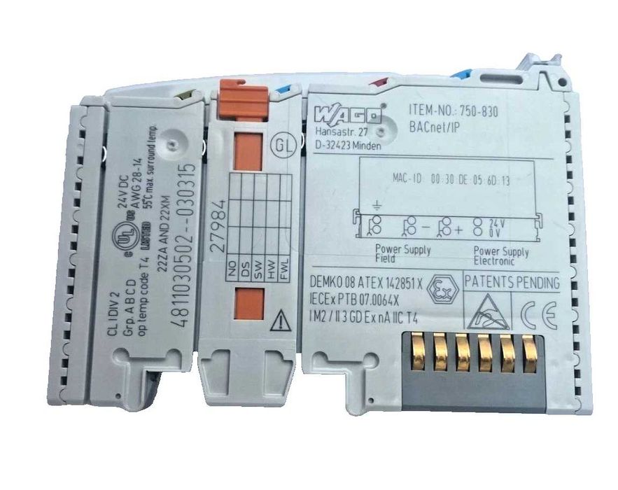 WAGO 750-830 BACNET/IP Controler практически неизползван...