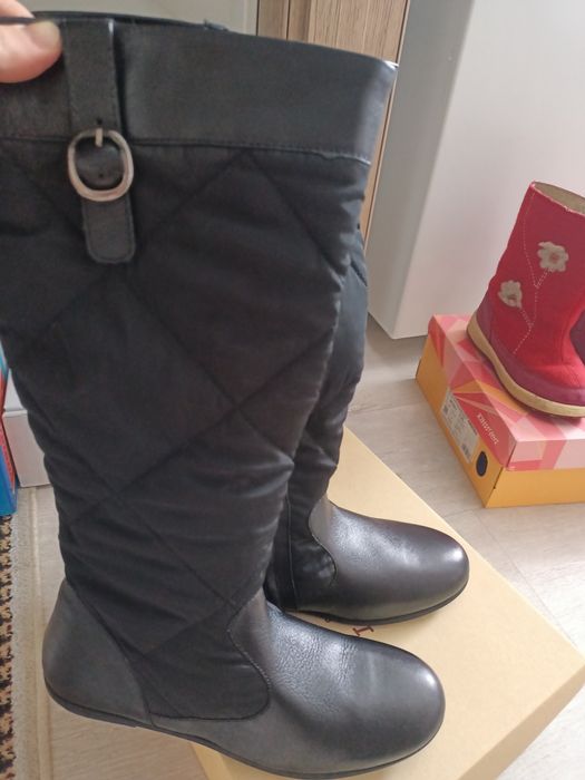 Кожаные сапоги  для девочки