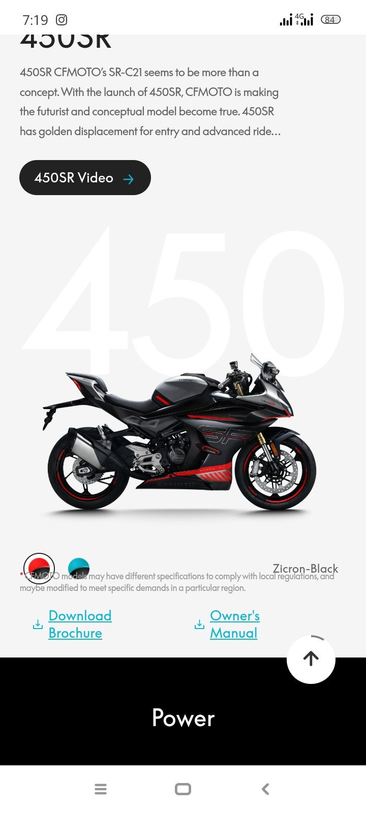 Mototsikl Cf moto 450SRR CIP Tashkent narxi Rasmiy dilleridan