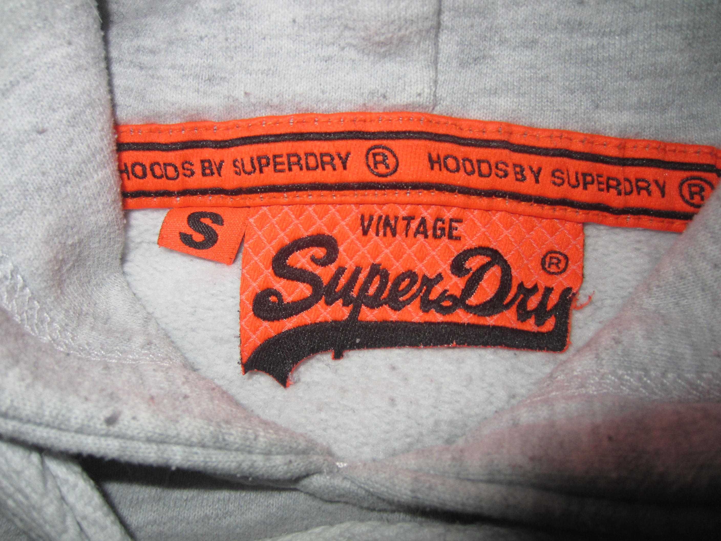 Hanorac SuperDry, mas. S-M, 100%Bumbac, gluga, stare f. buna